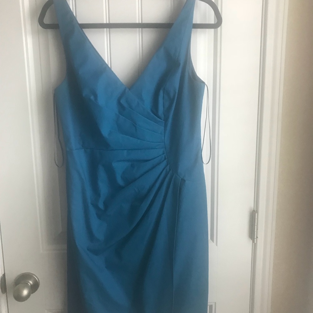 J CREW evening Dress, Size 8, Blue, silk blend,